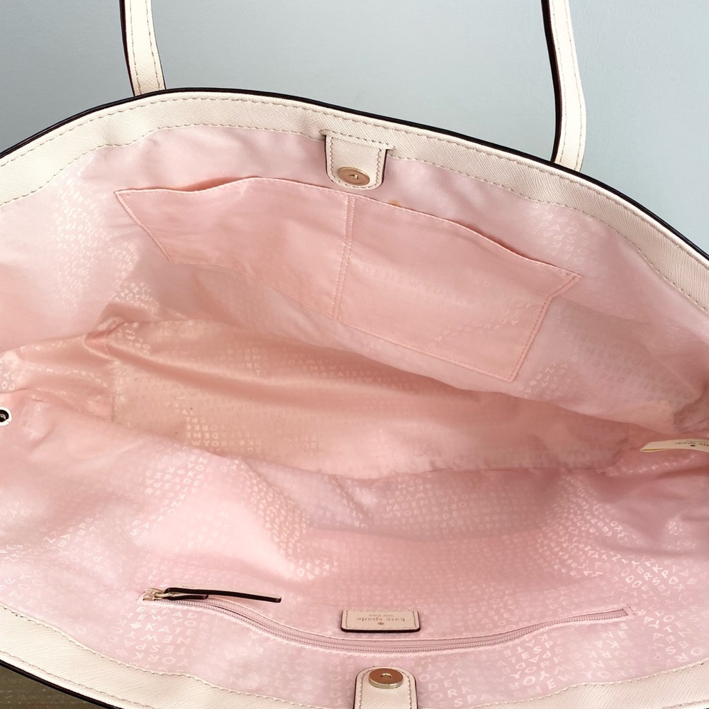 Kate Spade Large Leather Tote Pink - Picture 7 of 7